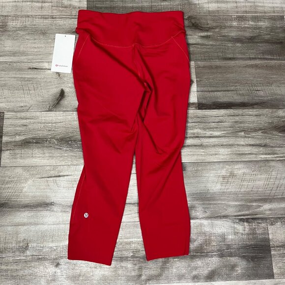 Lululemon Athletic Base Pace HR Crop Yoga Pants Dark Red NWT Women’s Size 10 - Picture 2 of 8